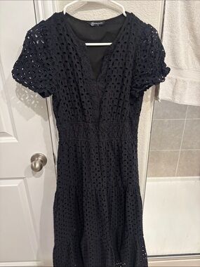 Black Eyelet Dress